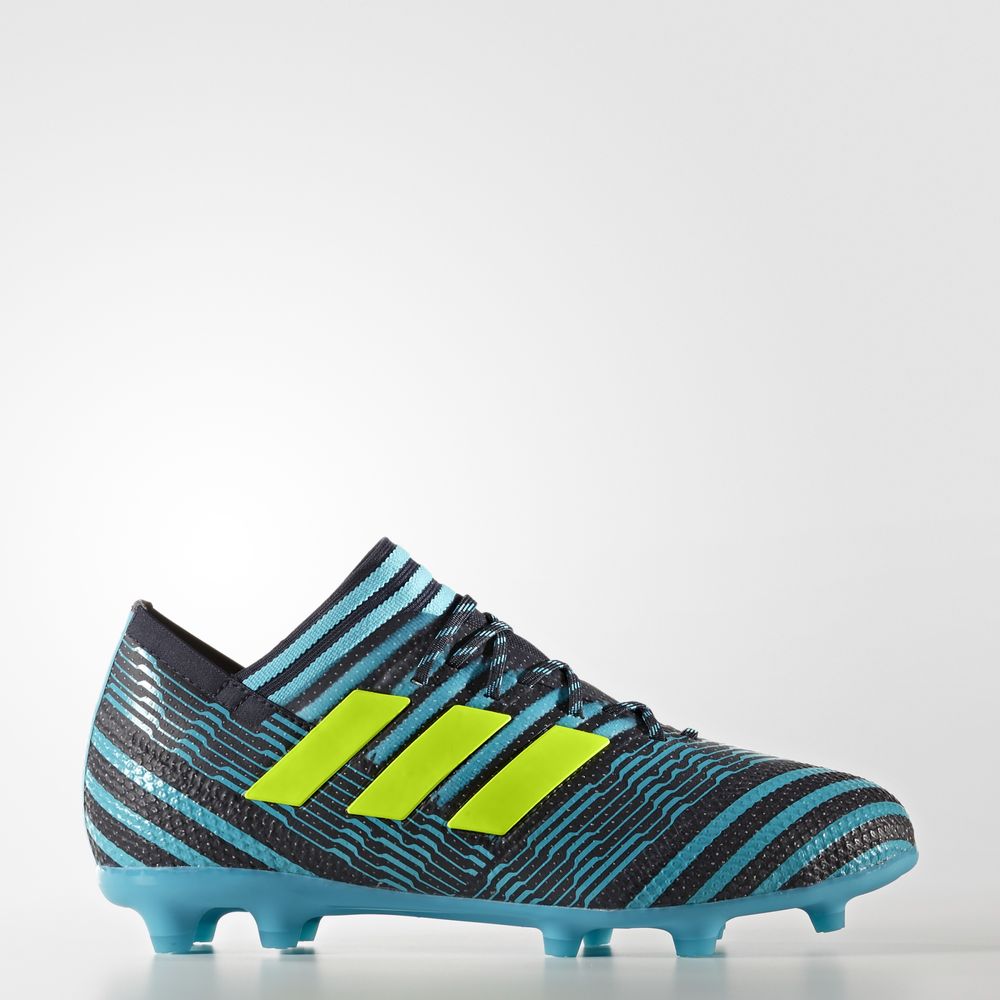 Adidas Nemeziz 17.1 Firm Ground - ποδοσφαιρικα παπουτσια για αγορια - Κίτρινα/Μπλε,Μέγεθος: EU 27 –